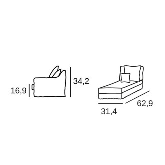 Cassis Love seat sofa bed