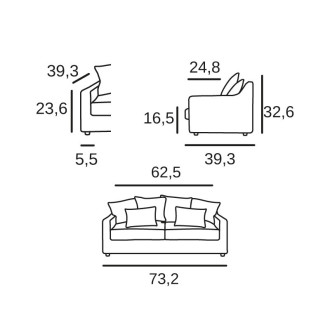 Megève 2 seats sofa