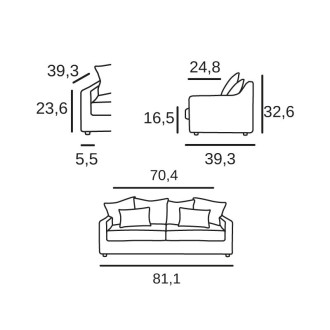 Megève 3 seats sofa